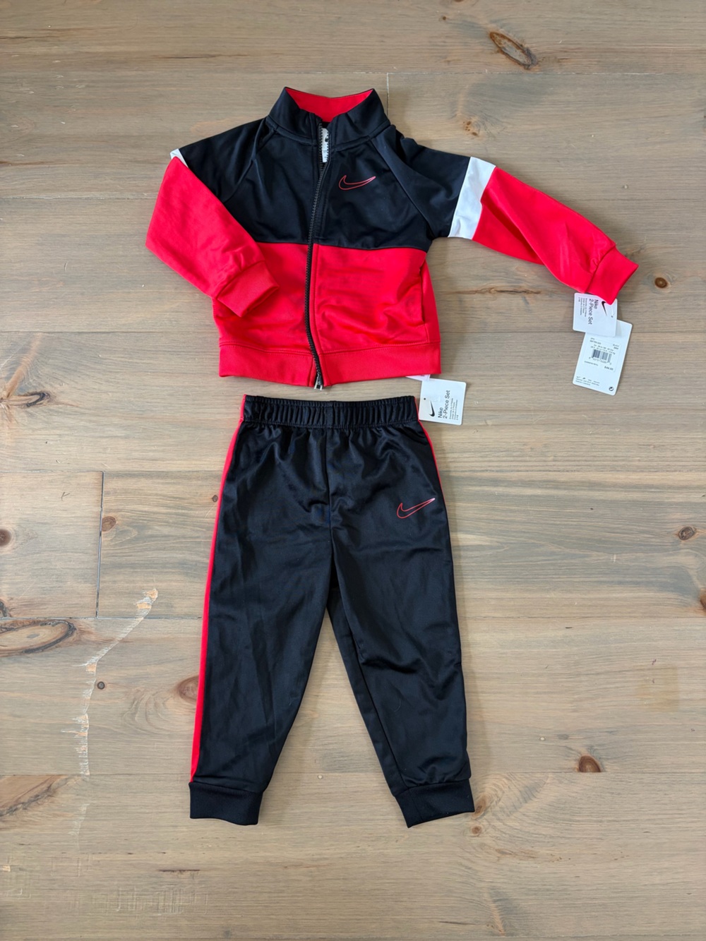 Nike Black & Red Toddler Athletic Track Set - Picture 2 of 6